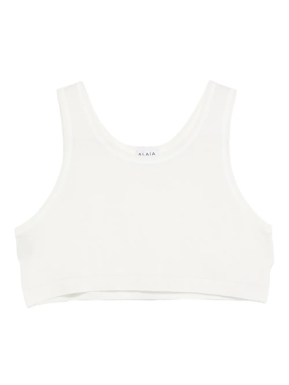 

Укороченный топ без рукавов Alaïa, белый