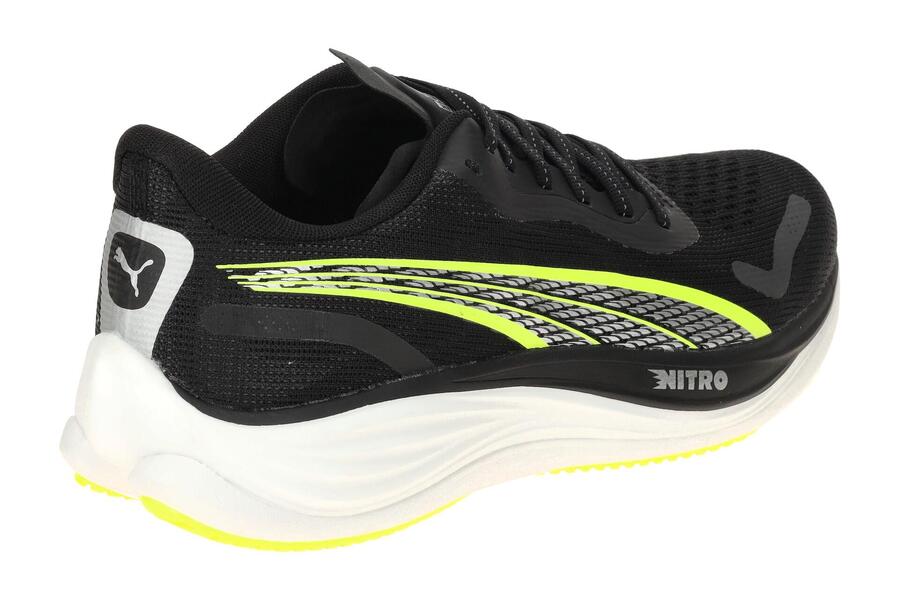 Кроссовки Puma Velocity Nitro чёрно-жёлтые мужские спортивные кроссовки — фото 4
