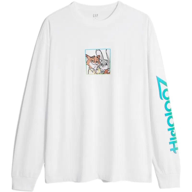 Футболка с длинным рукавом Unisex GAP, White