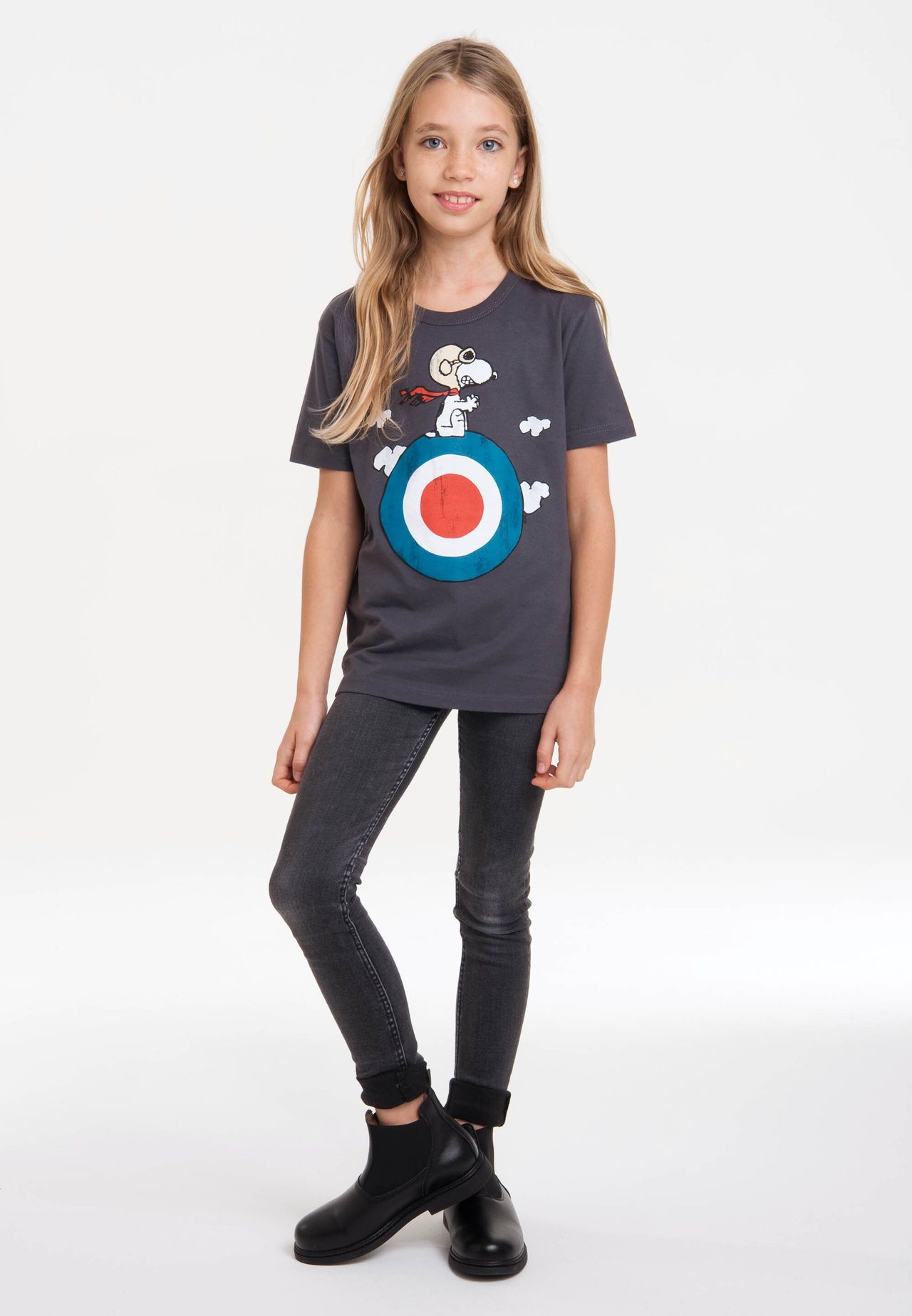 Футболка Organic Kids Peanuts — Snoopy/Target LOGOSHIRT, цвет Medium Blue — фото 2