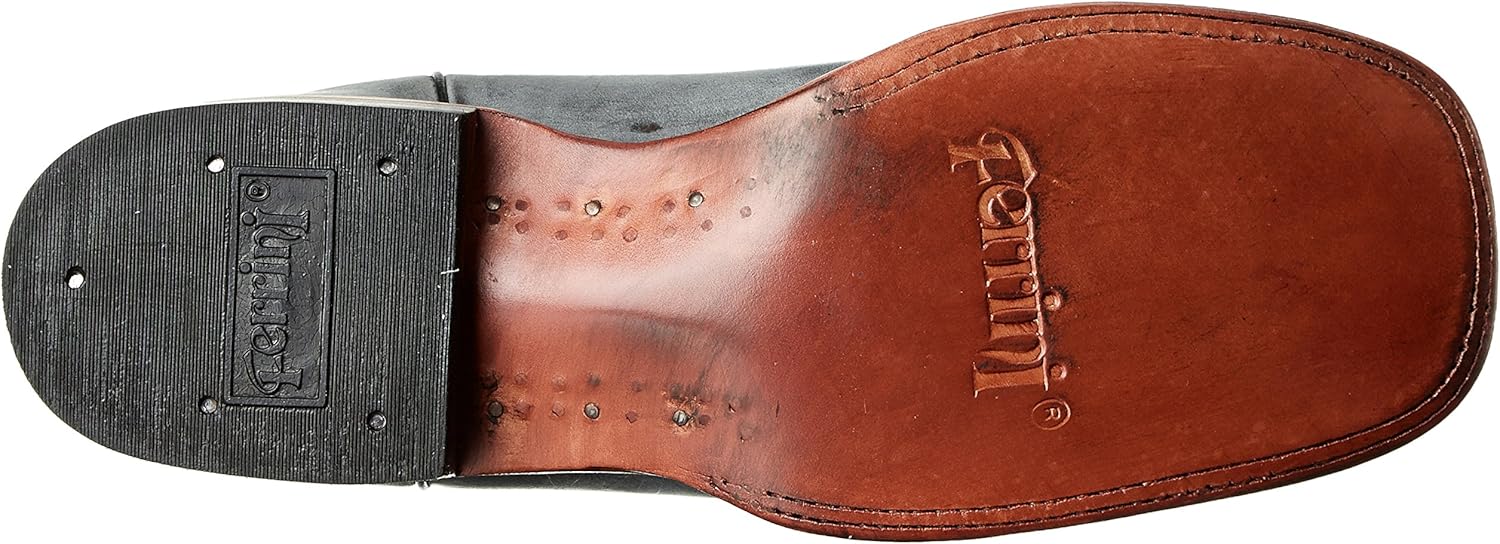 Мужские повседневные ботинки Ferrini Mens Roughrider с вышивкой, узкий квадратный носок, средний голень - черные Ferrini Italia — фото 4