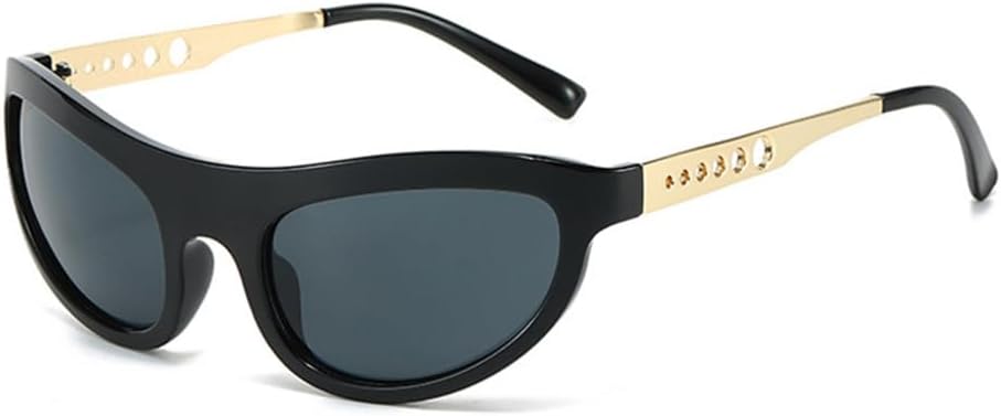 

Женские солнцезащитные очки «кошачий глаз» в винтажном стиле с металлическими полыми круглыми дужками, защита от УФ-излучения UV400. Мужские солнцезащитные очки с леопардовым принтом LANGSER, Black Gray