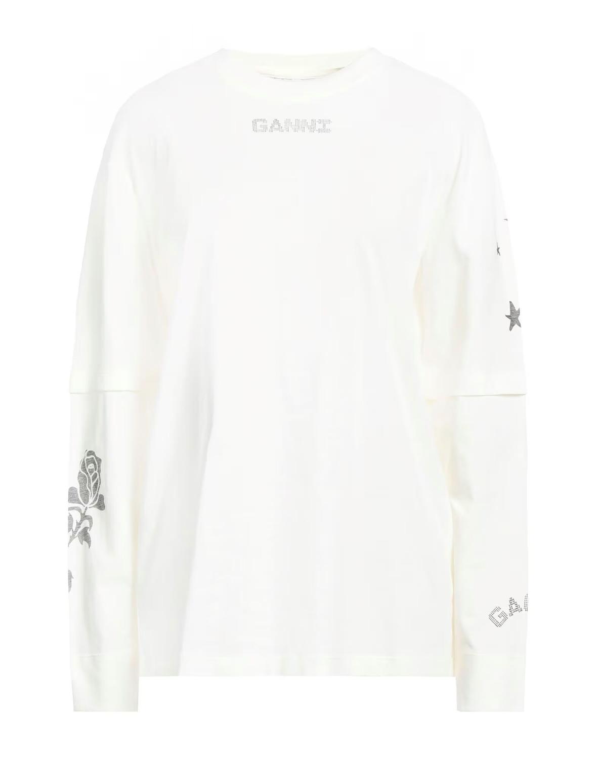 

Футболка Ganni, кремовый