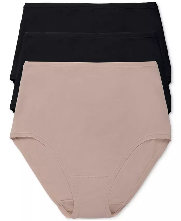 

Женские хлопковые трусы с высокой посадкой Bliss Bare, 3 шт. 778346MP Natori, мультиколор