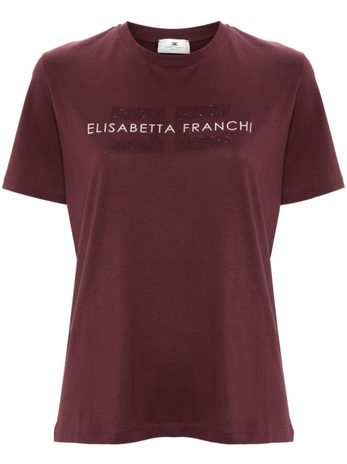 

Elisabetta Franchi футболка с логотипом и стразами, красный