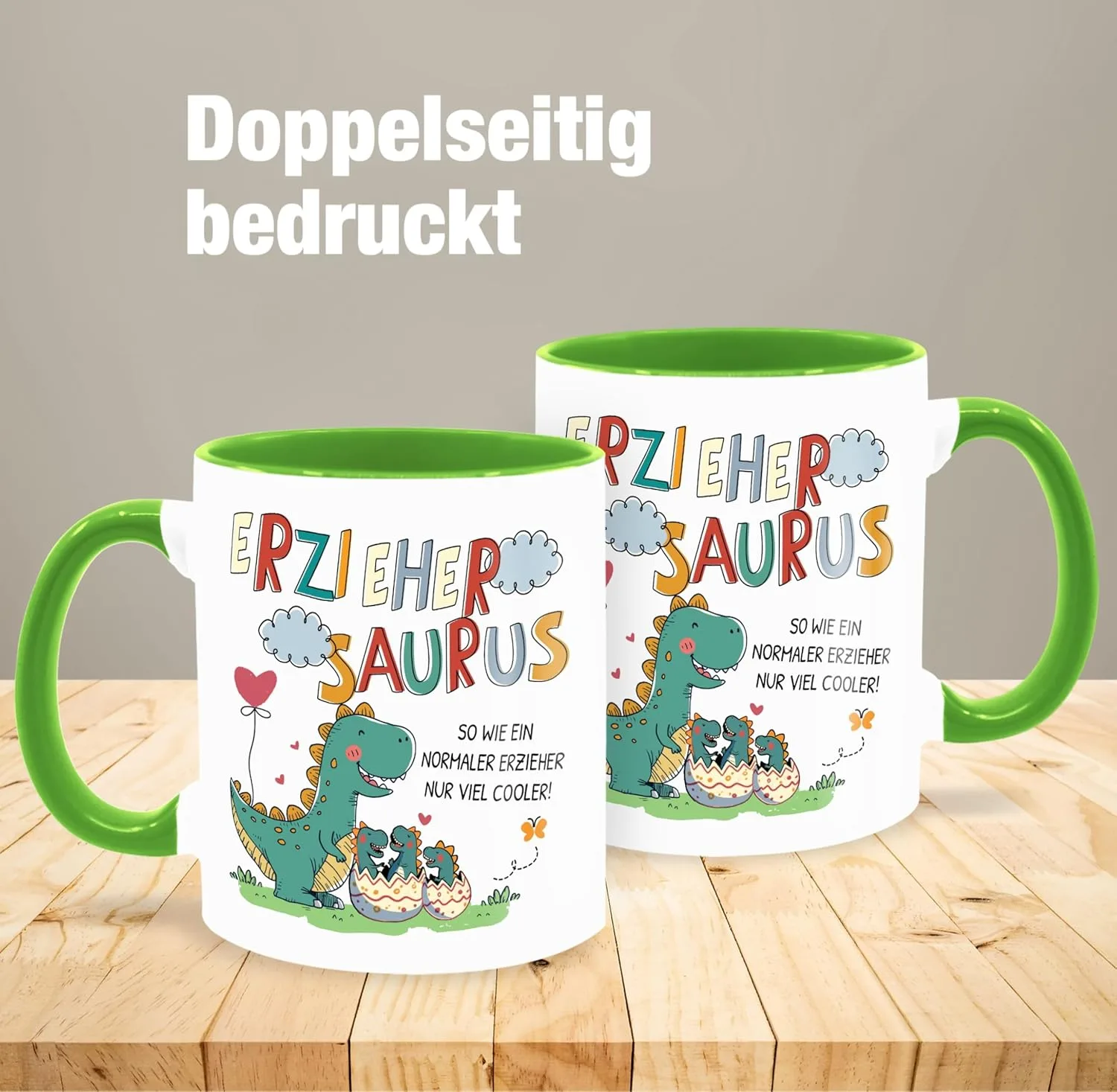 Кружка Erziehersaurus 325 мл — как обычный воспитатель, только круче Shirtracer — фото 4