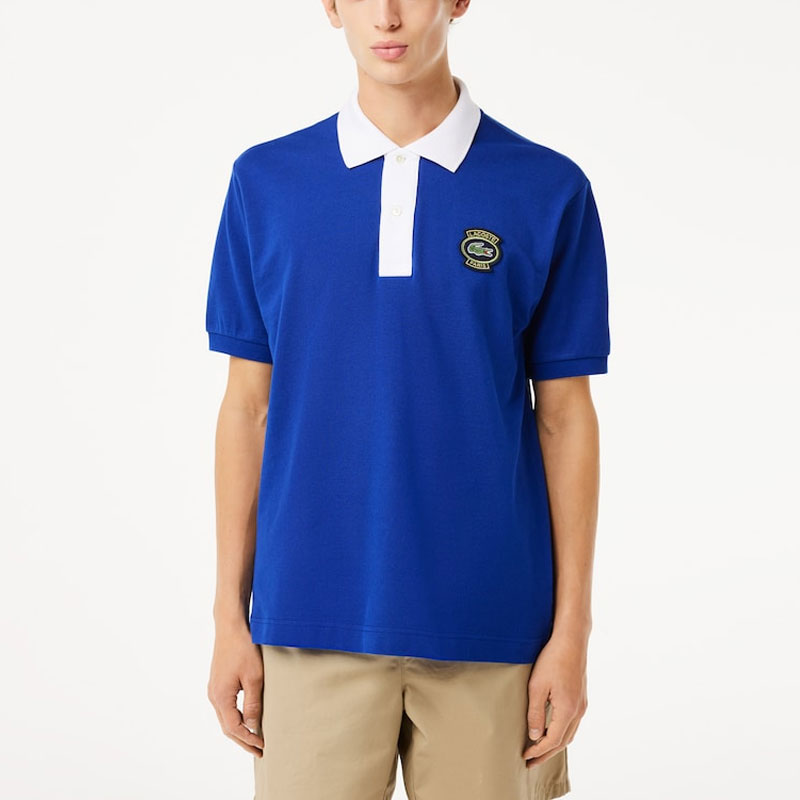 Футболка поло мужская морской синий/белый LACOSTE — фото 3
