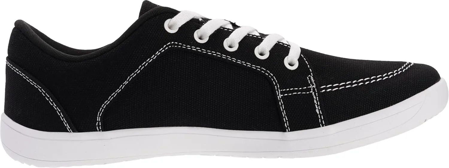 

Мужские широкие канвасовые кеды и минималистичные туфли WHITIN | Подошва с нулевым уклоном, черно-белый