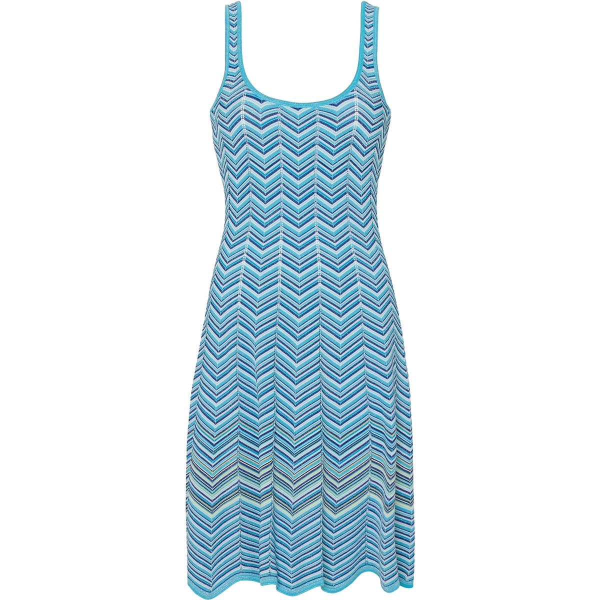 

Женское мини-платье Petites Metallic Mini MILLY, цвет bright blue multi
