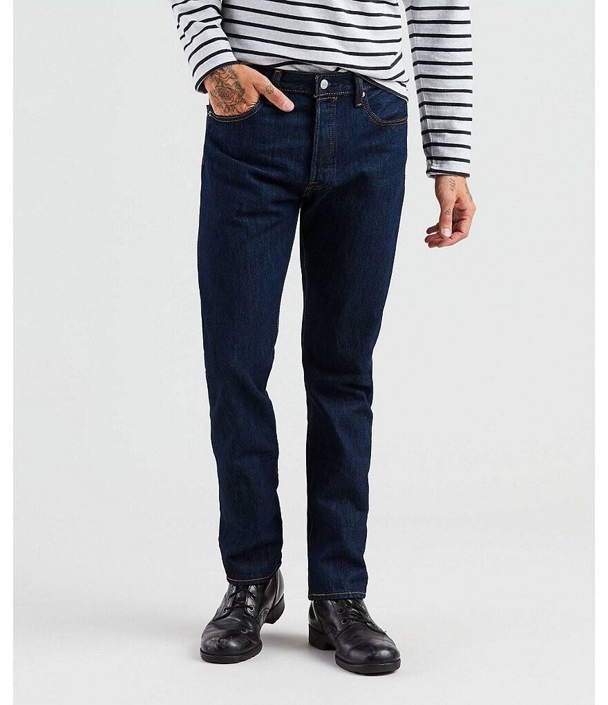 

Джинсы Levi's 501 оригинального классического кроя жесткого кроя, синий