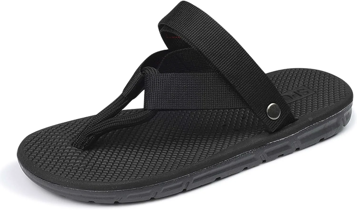 

Летние шлепанцы Модные простые тапочки Мужские пляжные сандалии с противоскользящей подошвой Сандалии против скольжения повседневные EVA с ровным каблуком Generic, черный