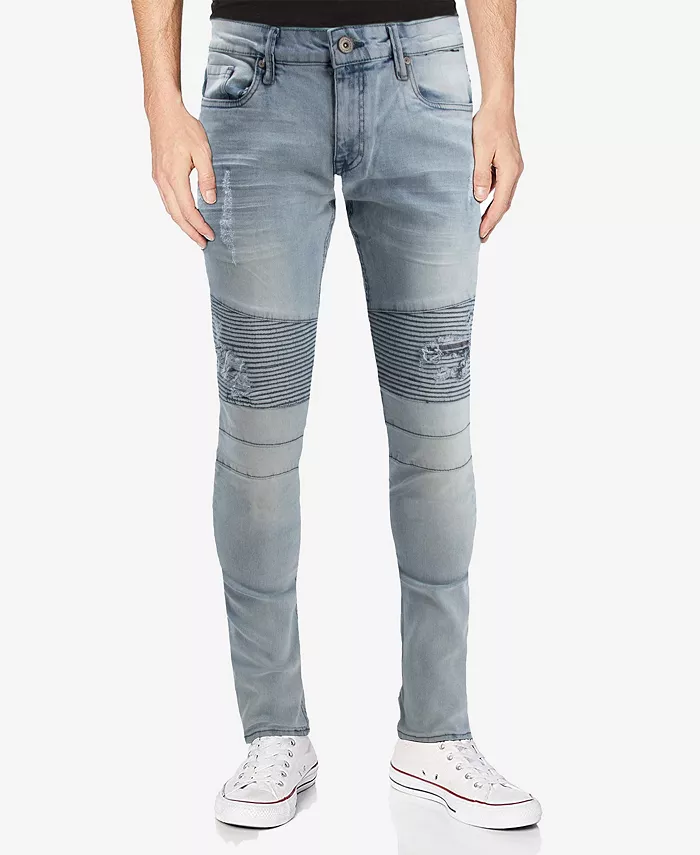 

Мужские джинсы Rawx Slim Fit с мотодеталями и эффектом растяжки X-Ray, синий