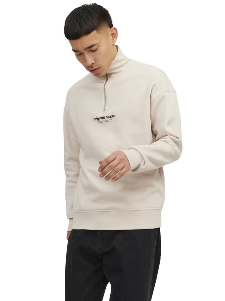 

Пуловер Jack & Jones JORVESTERBRO QUARTER ZIP, бежевый