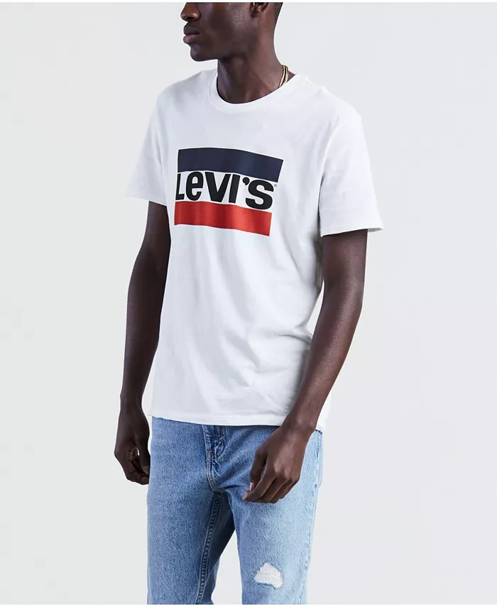 

Мужская футболка с логотипом в спортивном стиле Levi's, белый