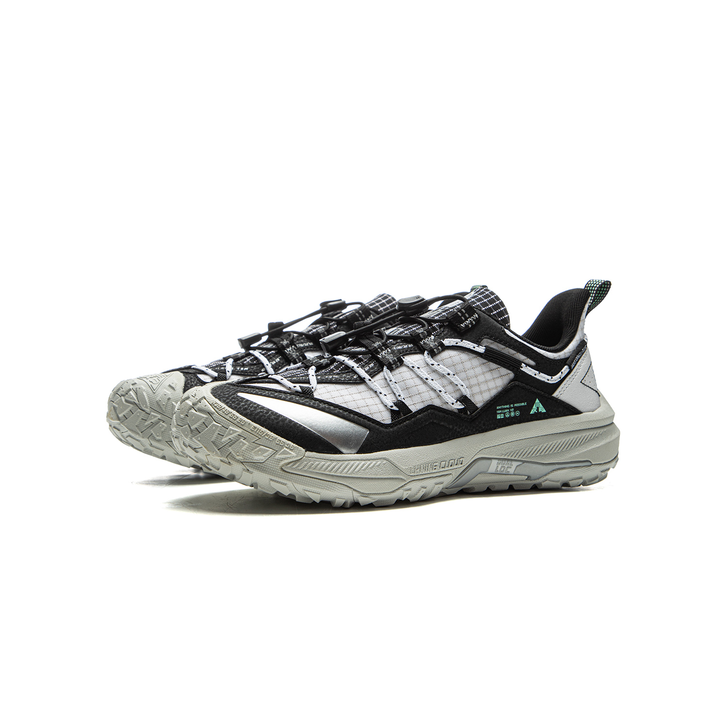 LINING YOUNG Кроссовки детские низкие Iwazan 1.0 Cushioning Rebound Support для улицы черно-белые — фото 4