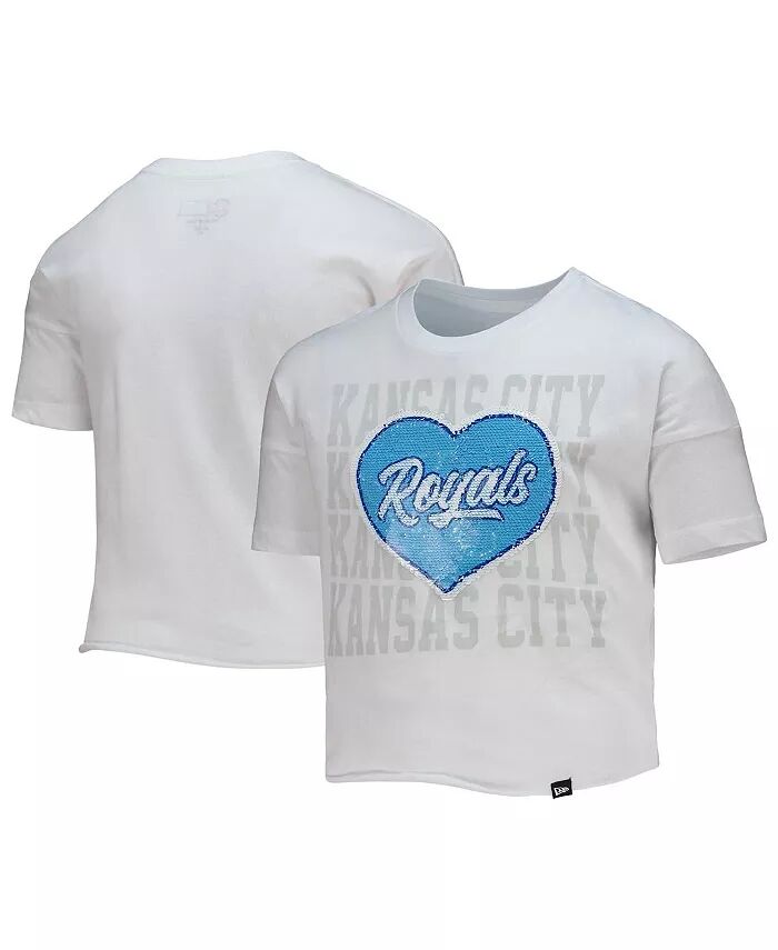 

Белый топ-коррекция в виде сердца с пайетками от Big Girls Kansas City Royals New Era