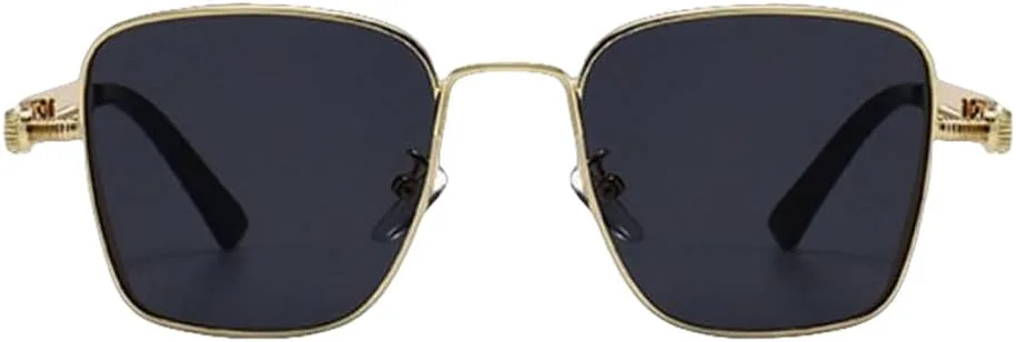 

Солнцезащитные очки в стиле панк с металлической оправой, защита глаз от УФ-излучения 400, ретро-очки, аксессуары для путешествий, уличный стиль TYUVIVO, Brown