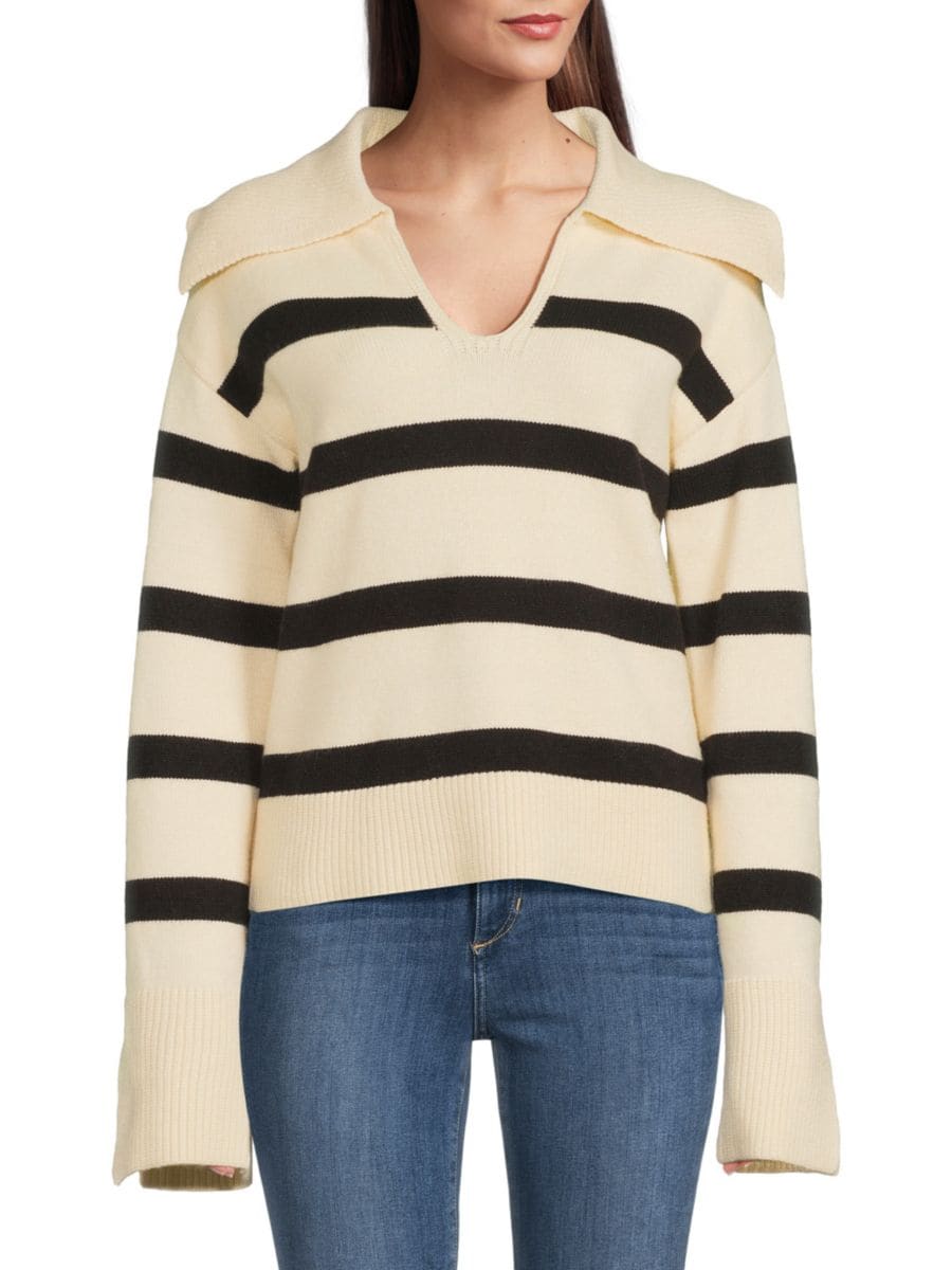 

Свитер с воротником Девон kourt, цвет Black Stripe