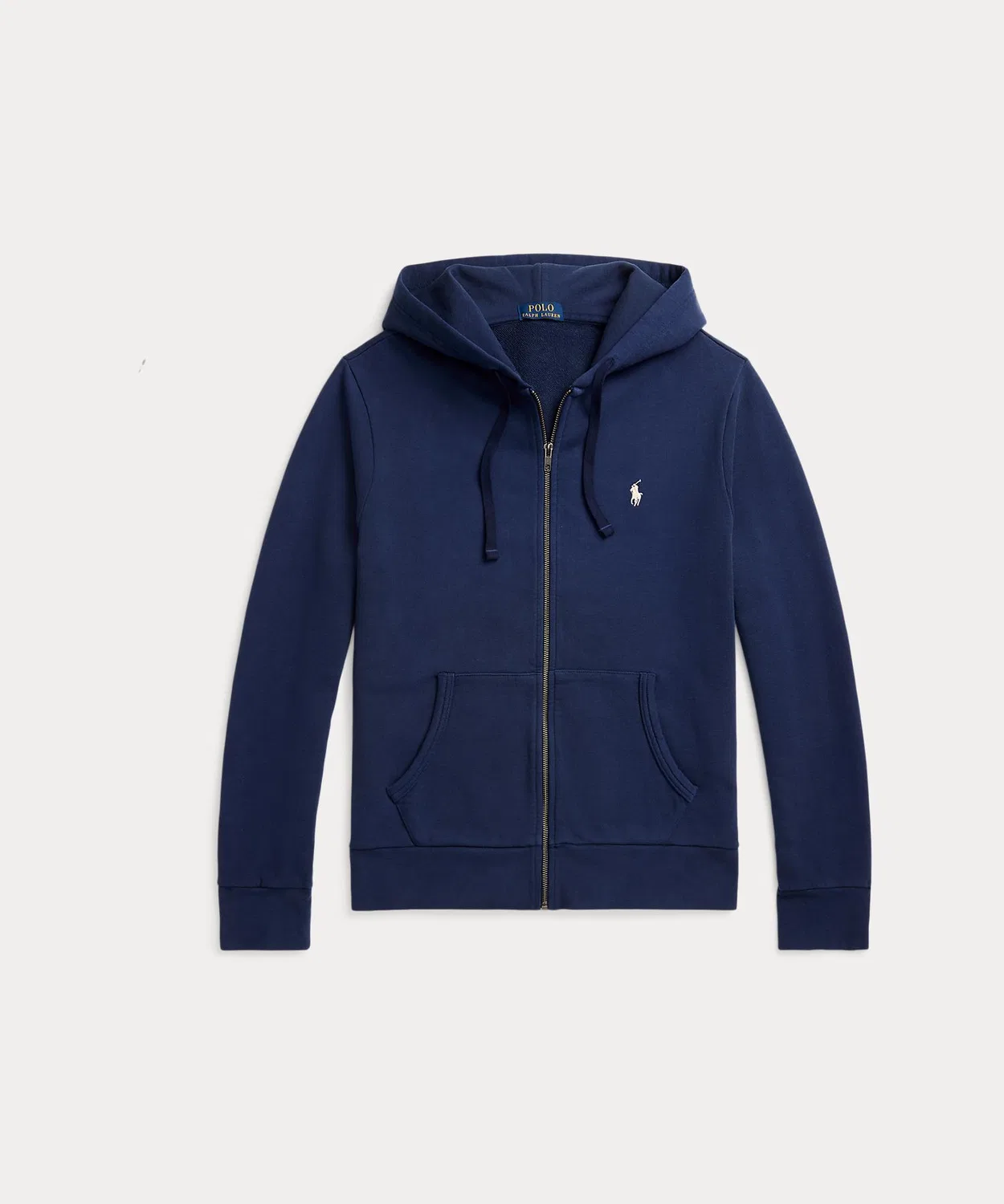 Худи флисовое Polo Ralph Lauren с принтом, синее — фото 2