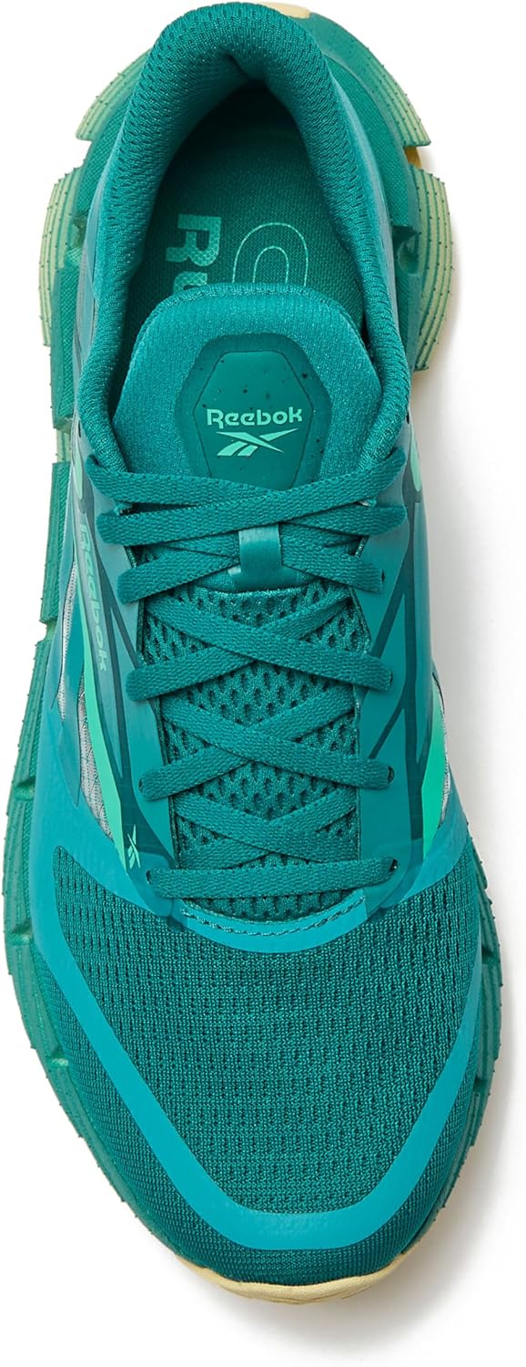 Мужские беговые кроссовки Reebok Floatzig, белый/зеленый/бирюзовый — фото 4