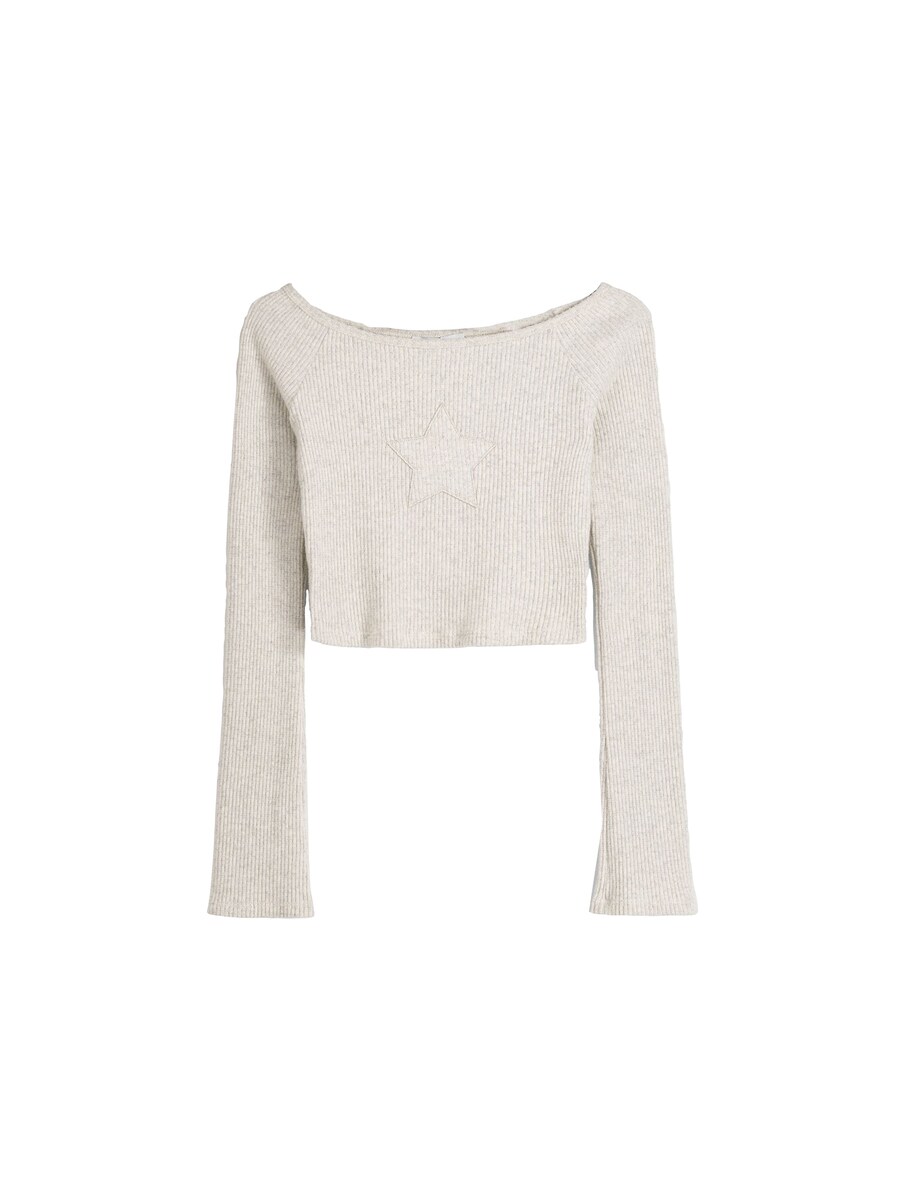 

Свитер Bershka, цвет mottled beige