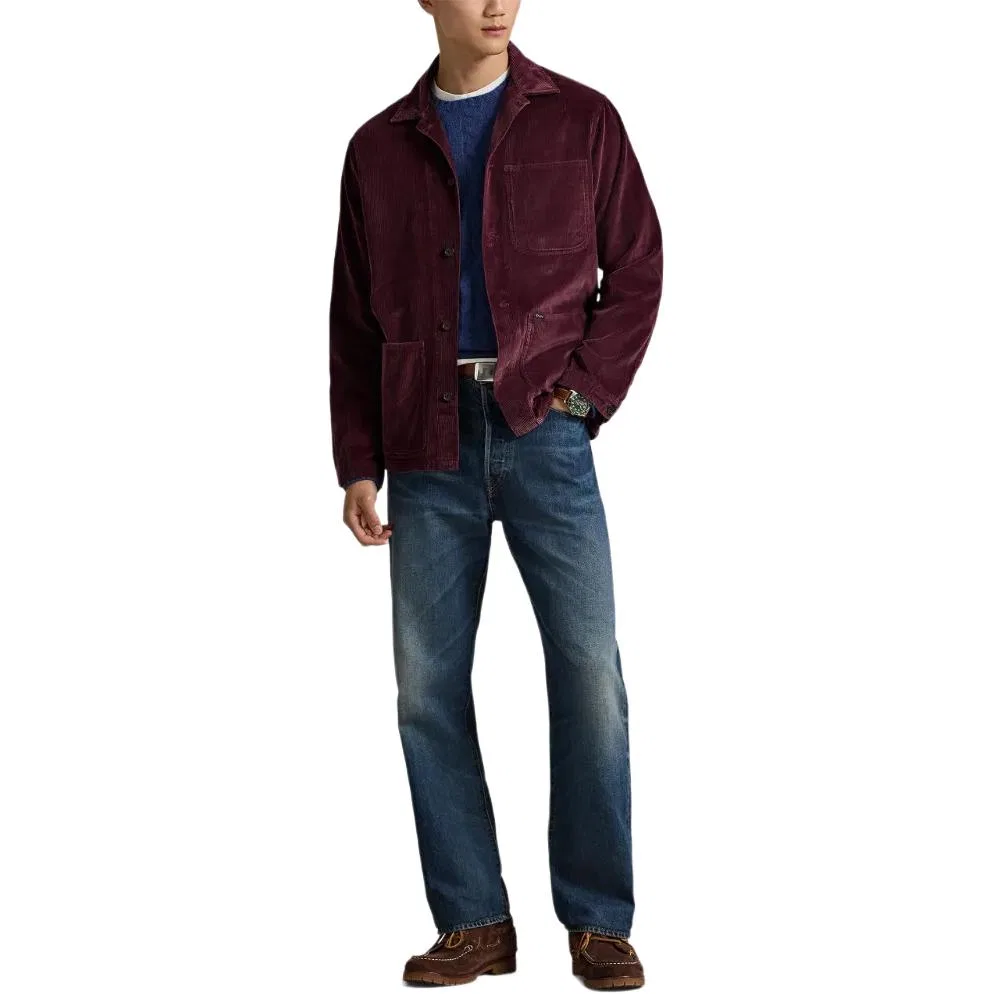 Рубашка из вельвета с длинным рукавом Polo Ralph Lauren, Dark Red — фото 3