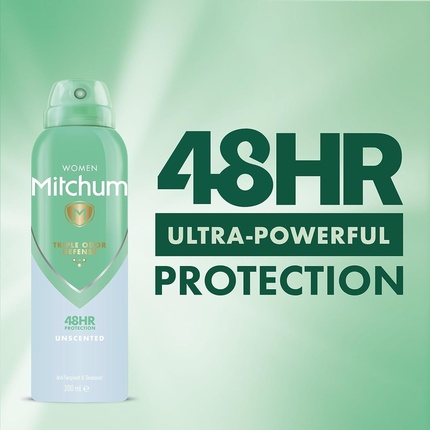 Женский дезодорант-антиперспирант Triple Odor Defense 48HR Protection Spray 200ml Unscented — фото 2