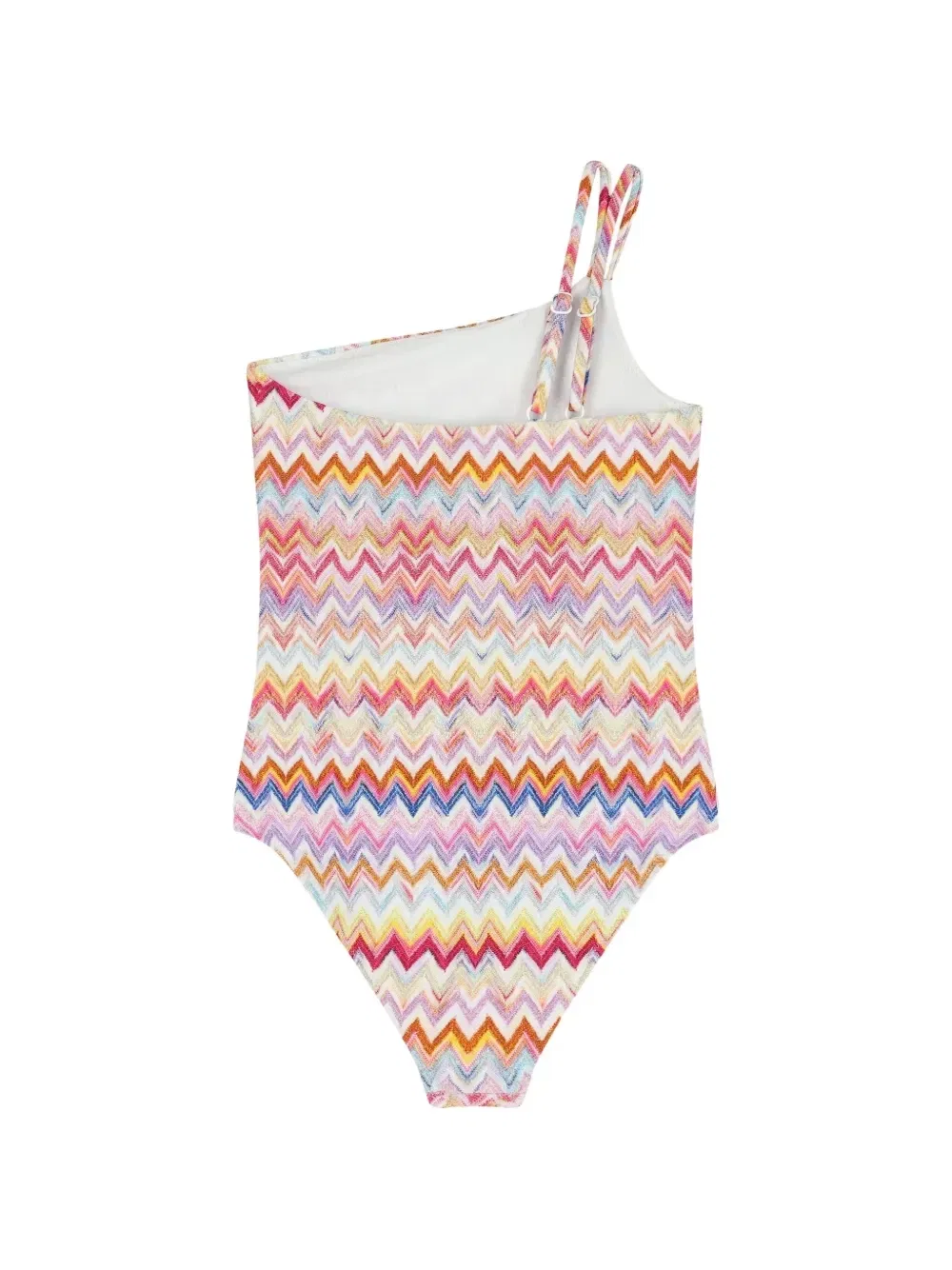 Купальник с узором зигзаг Missoni Kids, белый — фото 2