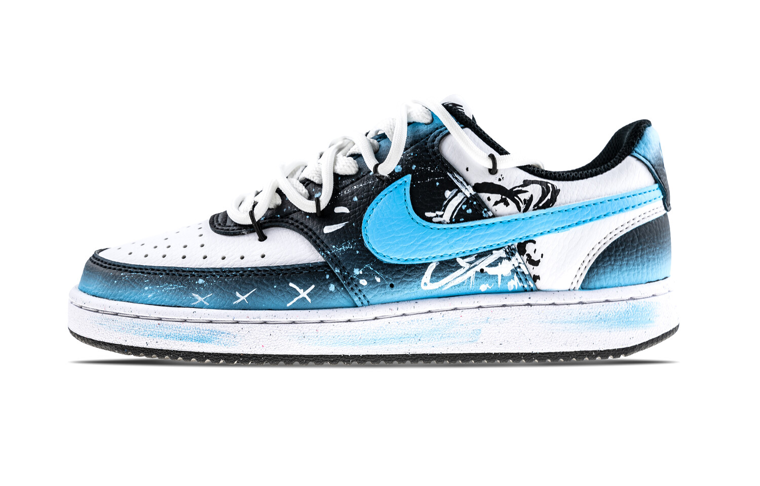 

Кроссовки для скейтбординга Court Vision Low Unisex Low-Top Black/Blue Nike