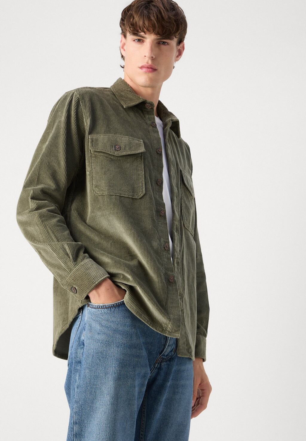 

Куртка OVERSHIRT Tommy Hilfiger, оливковый