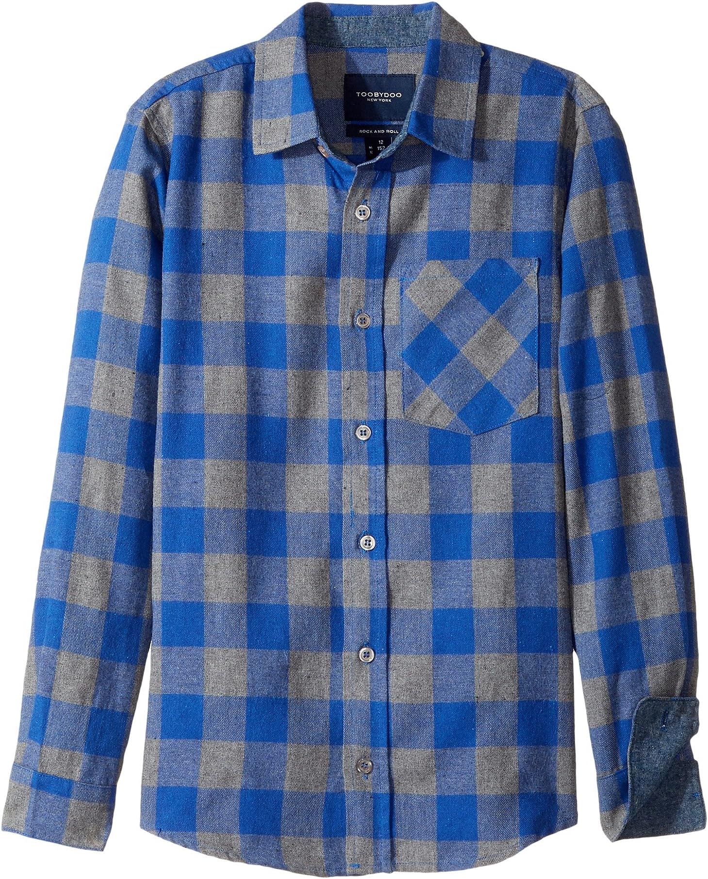 

Рубашка Toobydoo Check Flannel Shirt (Infant/Toddler/Little Kids/Big Kids), цвет Blue/Navy