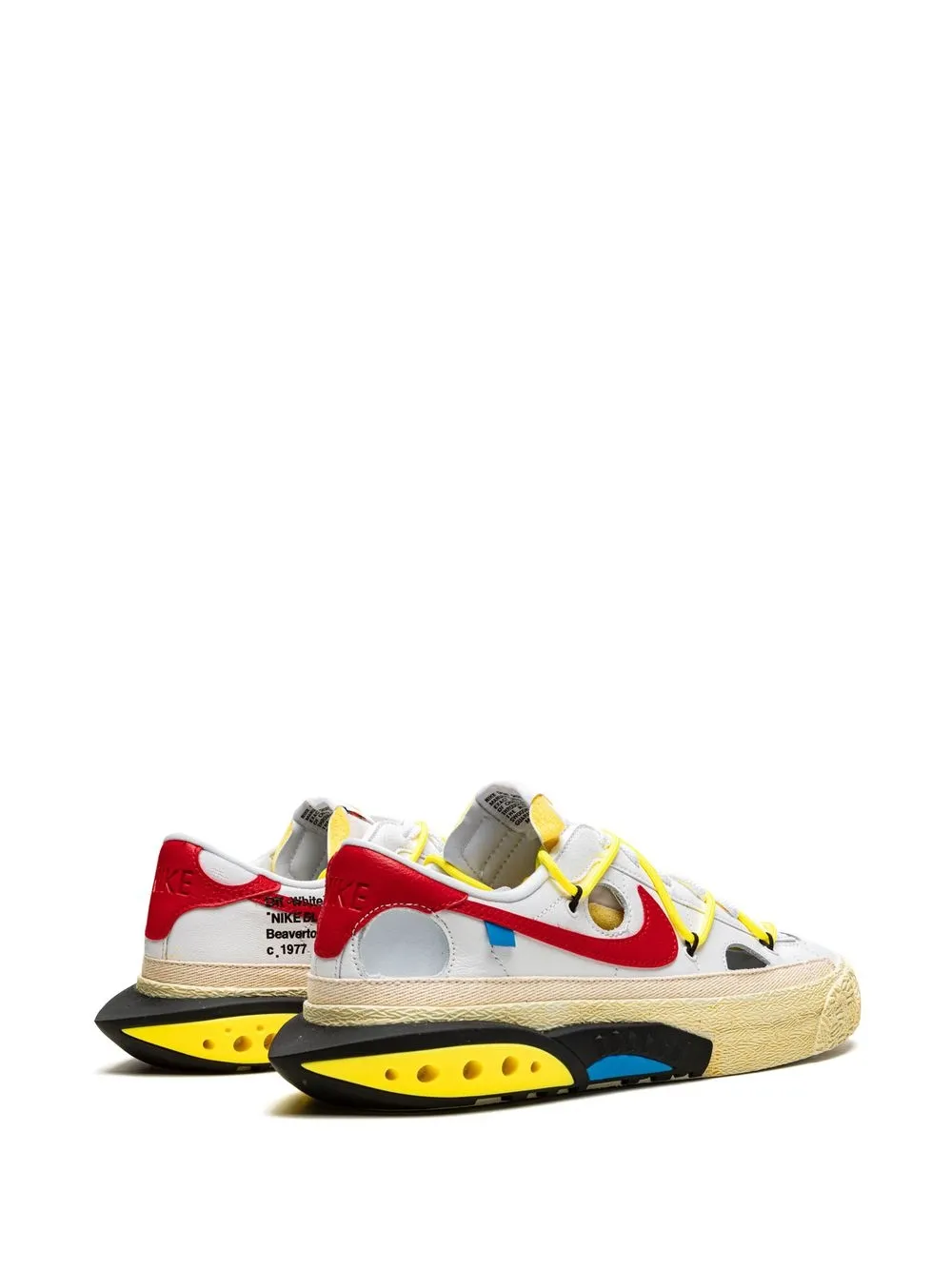 Кроссовки Blazer Low из коллаборации с Off-White Nike X Off-White, белый — фото 3