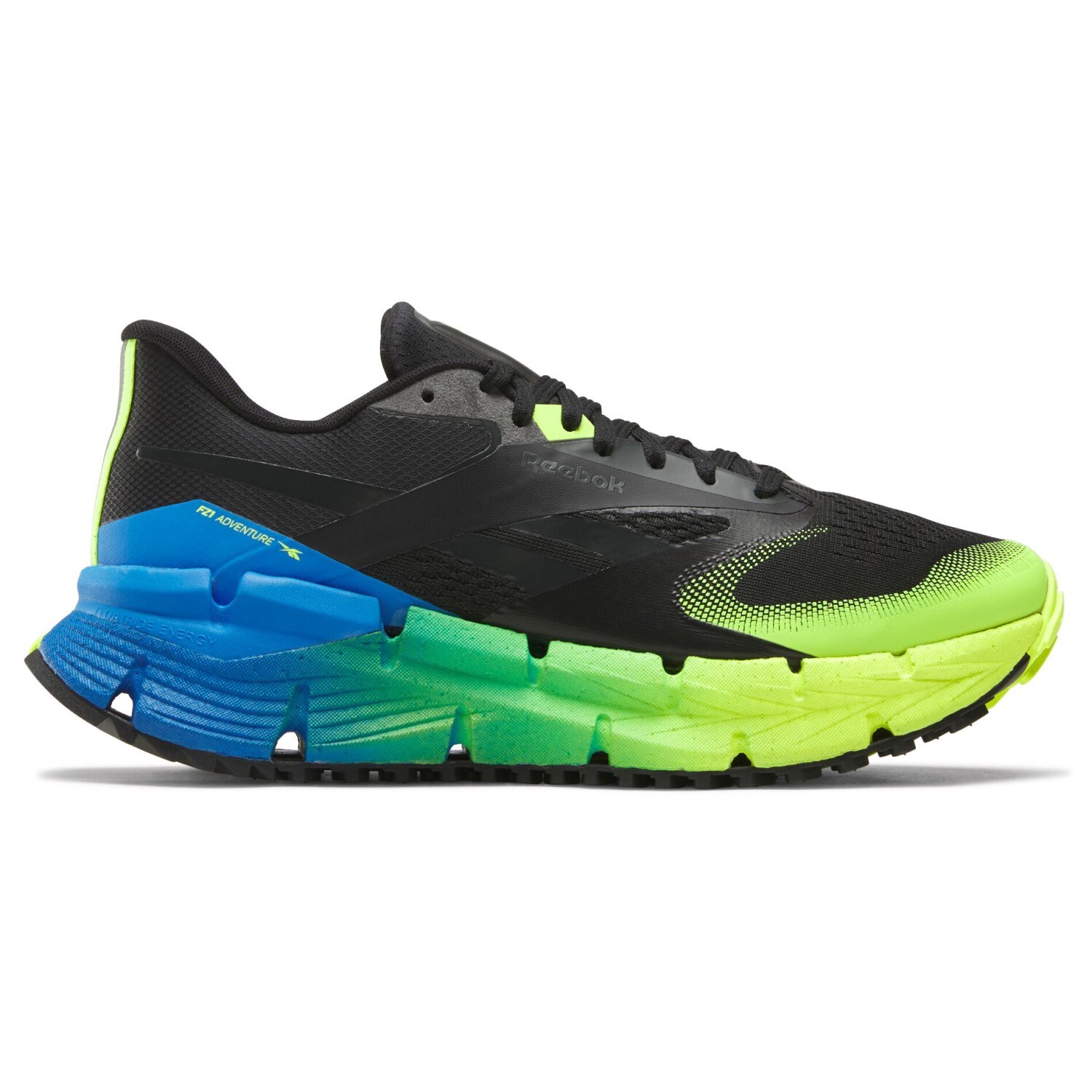 

Кроссовки для бега по пересеченной местности Reebok Floatzig Adventure 1, цвет Black/Digital Lime/Kinetic Blue