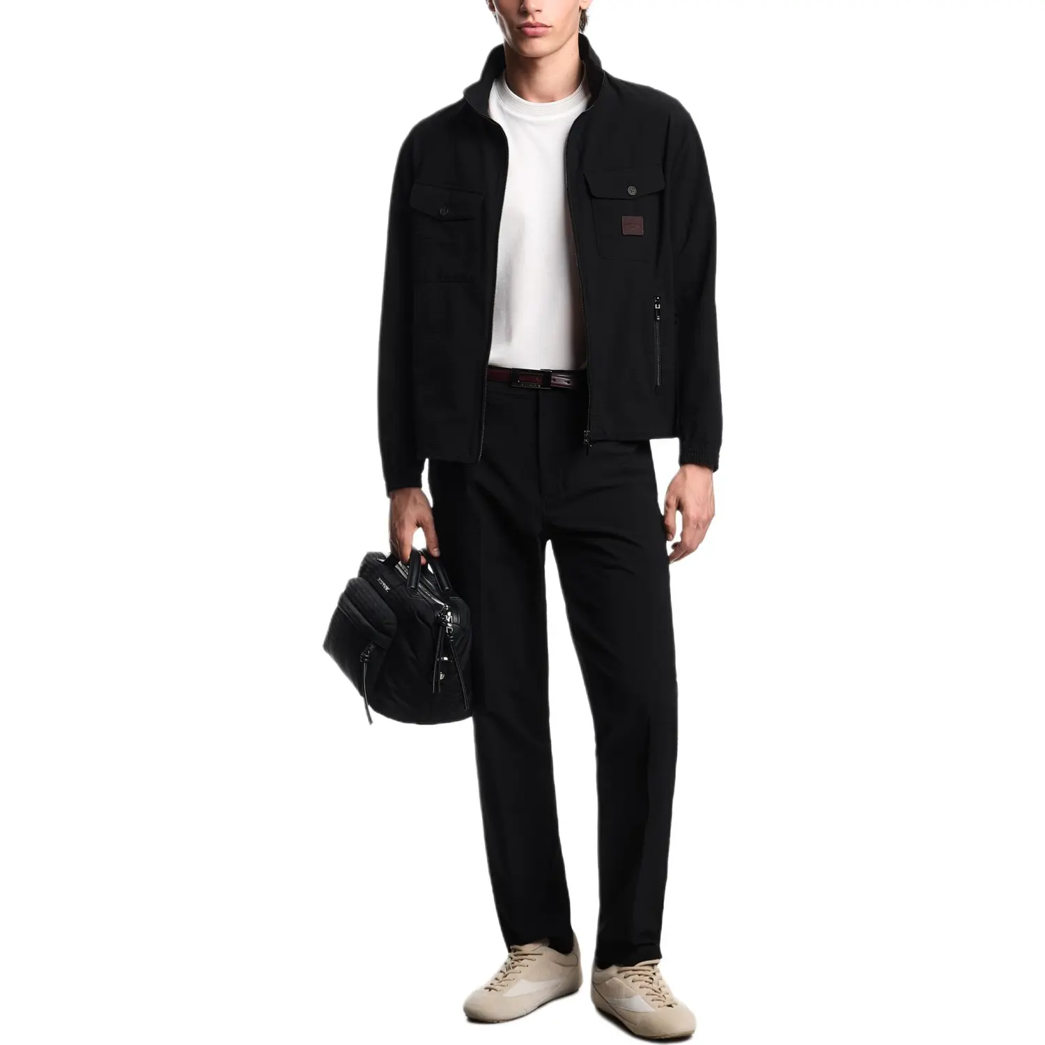 Футболка Asv Piqué с суперобъемной вышивкой Ea EMPORIO ARMANI, белый — фото 4
