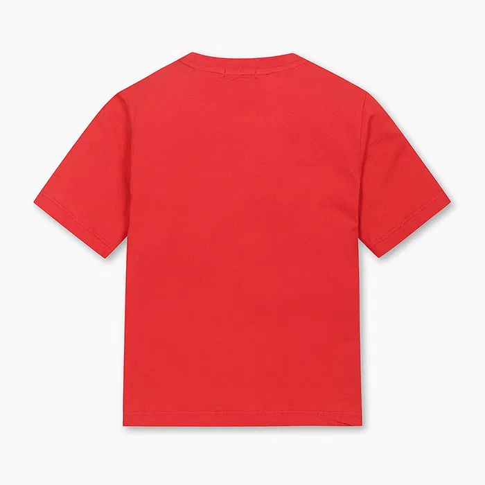 Детская красная футболка с графическим принтом от Benetton Kids — фото 2