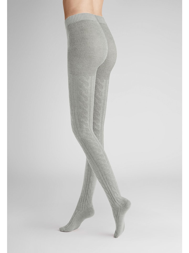 

Hudson Зимние вязаные колготки серебристого цвета, теплые