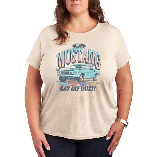 

Футболка с принтом "Ford Mustang: ешь мою пыль" Plus Size Licensed Character, Beige
