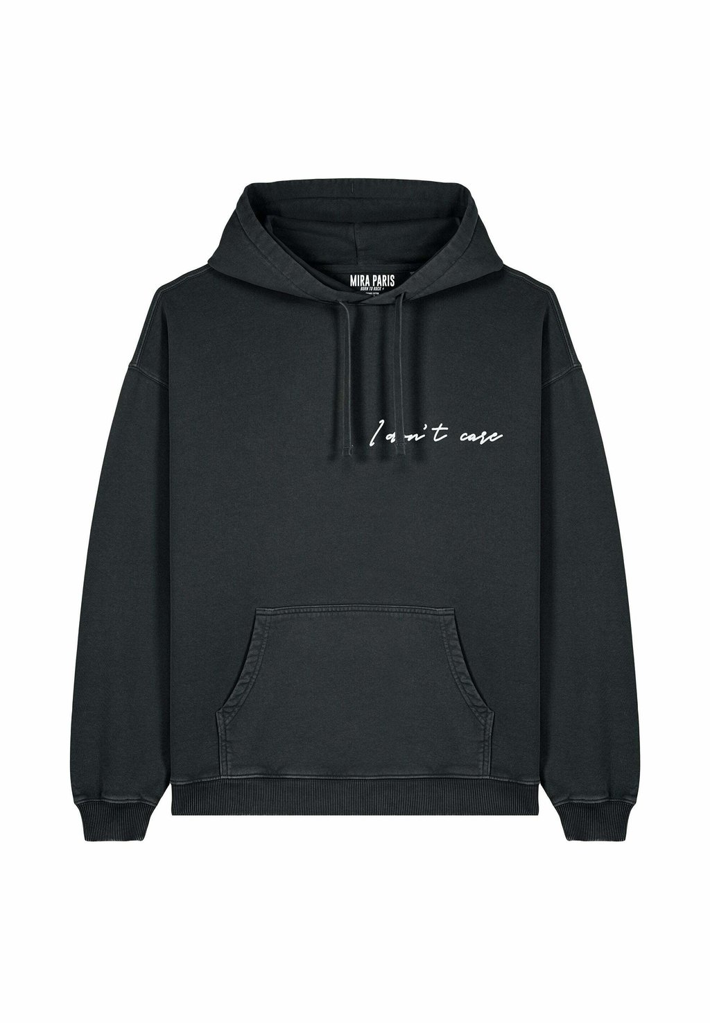 

Толстовка I DONT CARE EMBROIDERY UNISEX VINTAGE con cappuccio Mira Paris, металлик сине-черный