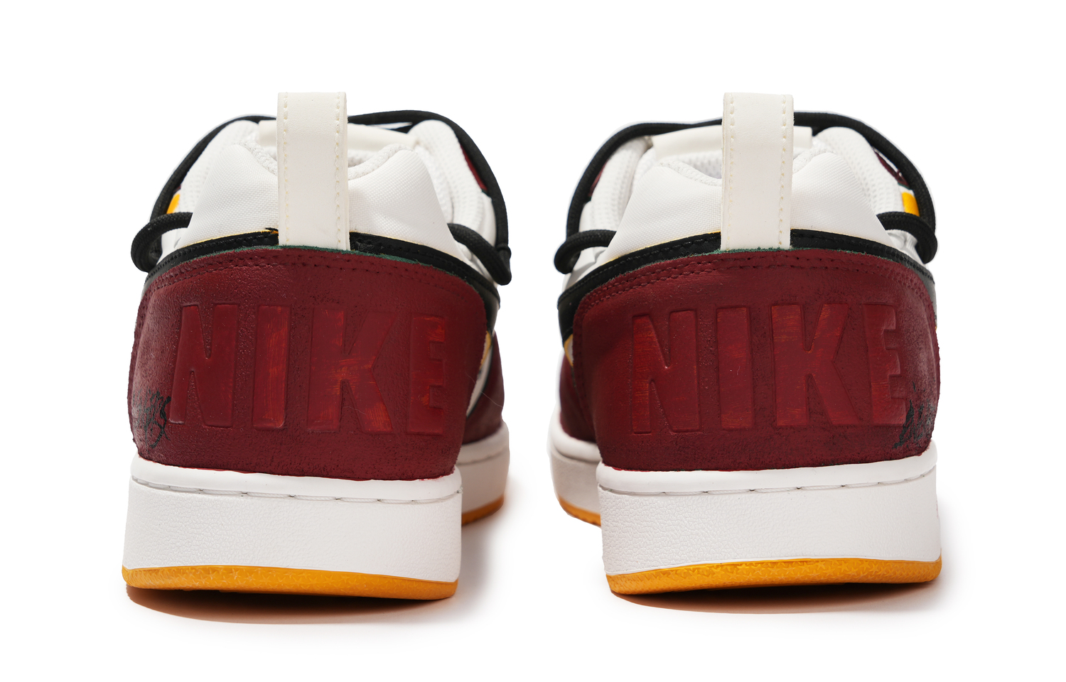 Nike Кроссовки для скейтбординга Court Borough Abrasion Resistant низкие мужские White Red — фото 4