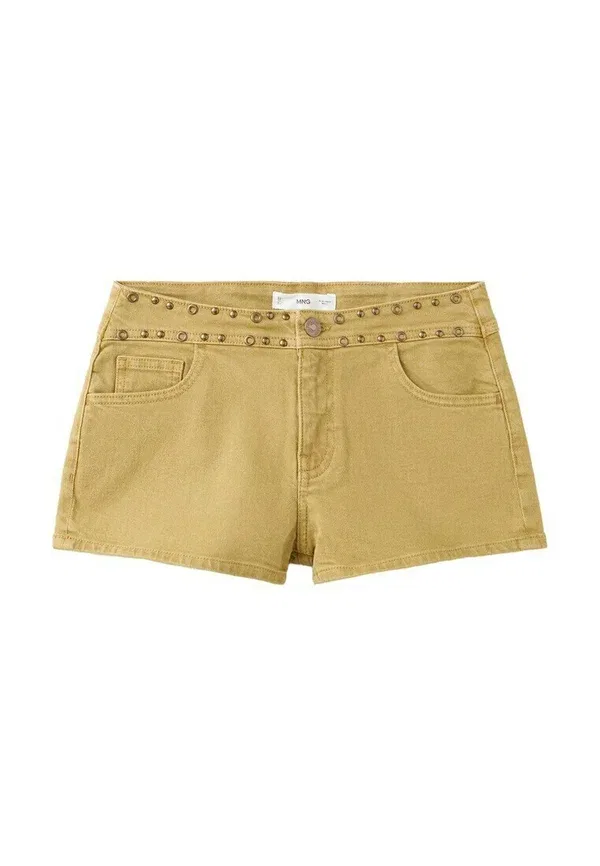 Шорты джинсовые подростковые Mango Kids, оливковый — фото 4