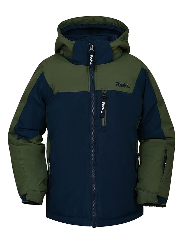 

Peek U Горнолыжная/сноубордная куртка "Hawk" цвета хаки/темно-синего