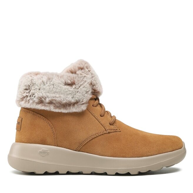 Ботинки женские Skechers PlushDreams с мехом, коричневый — фото 2