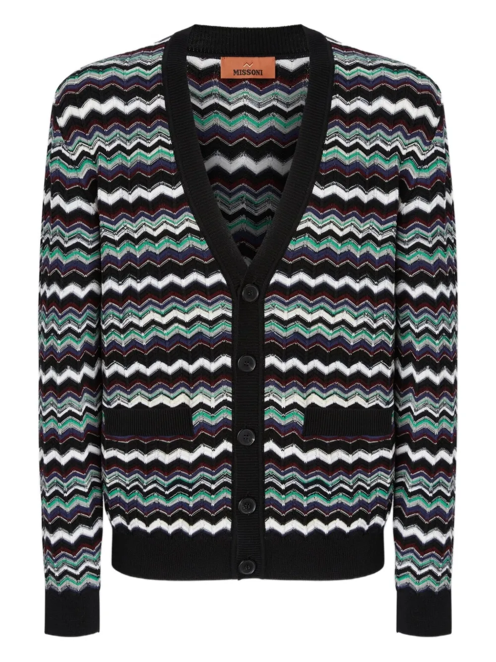 

Кардиган с шевронным узором Missoni, синий