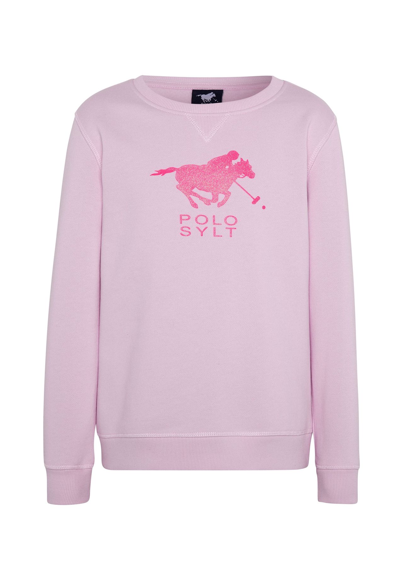 

Свитер с блестящим принтом этикеток POLO SYLT, цвет Pink Lady