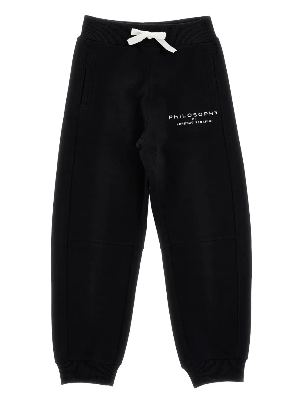Спортивные брюки с логотипом и завязками Philosophy Di Lorenzo Serafini Kids, черный