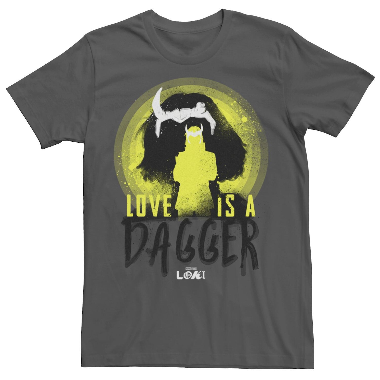 

Мужская футболка с надписью Marvel Loki Love Is a Dagger Licensed Character