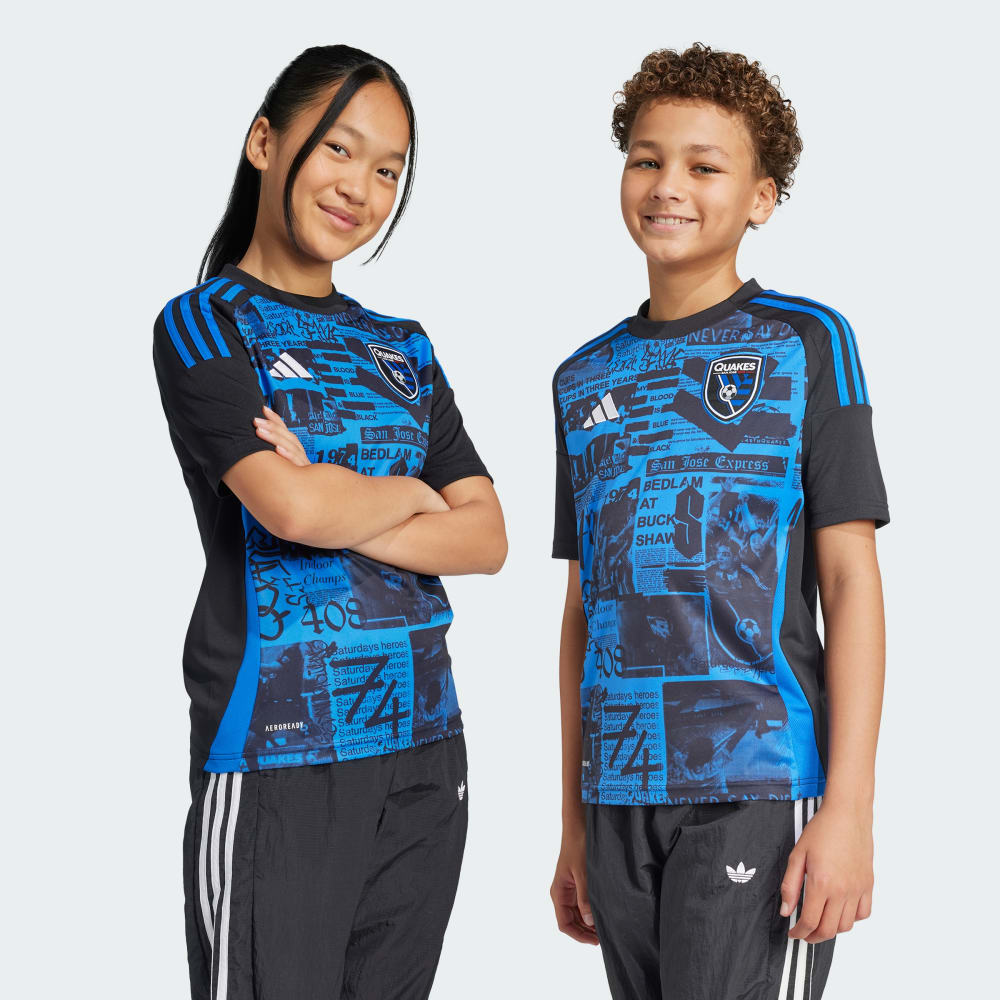 

Джерси Adidas San Jose Earthquakes 25/26 Home Jersey Kids, черный