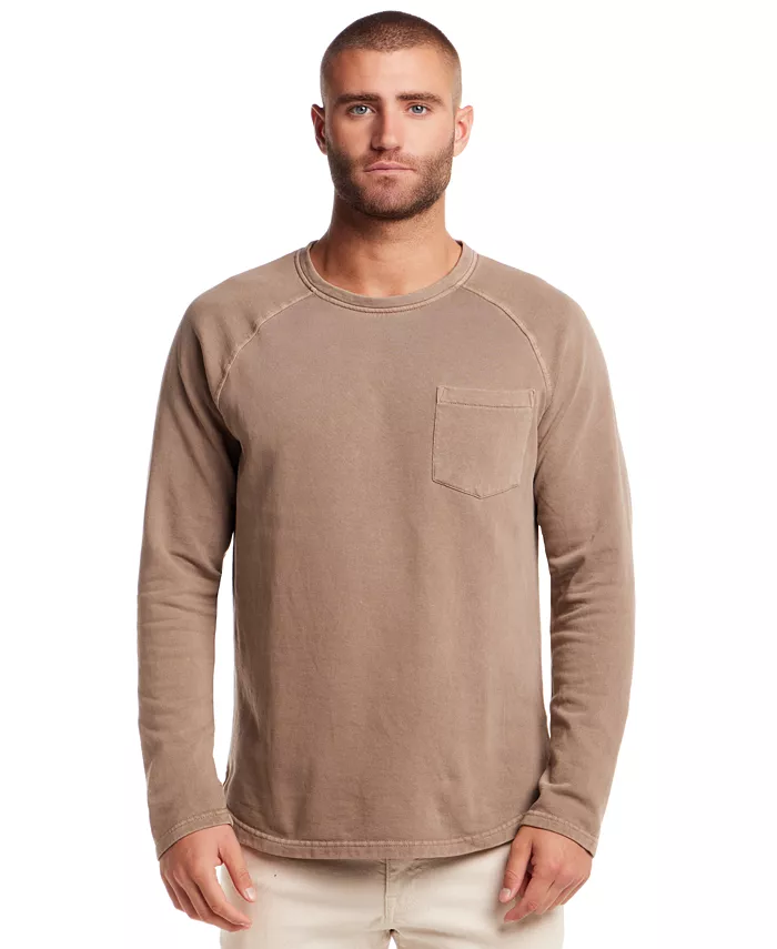 

Мужской свитшот с карманом и регланными рукавами Regular-Fit Weatherproof Vintage, коричневый/бежевый