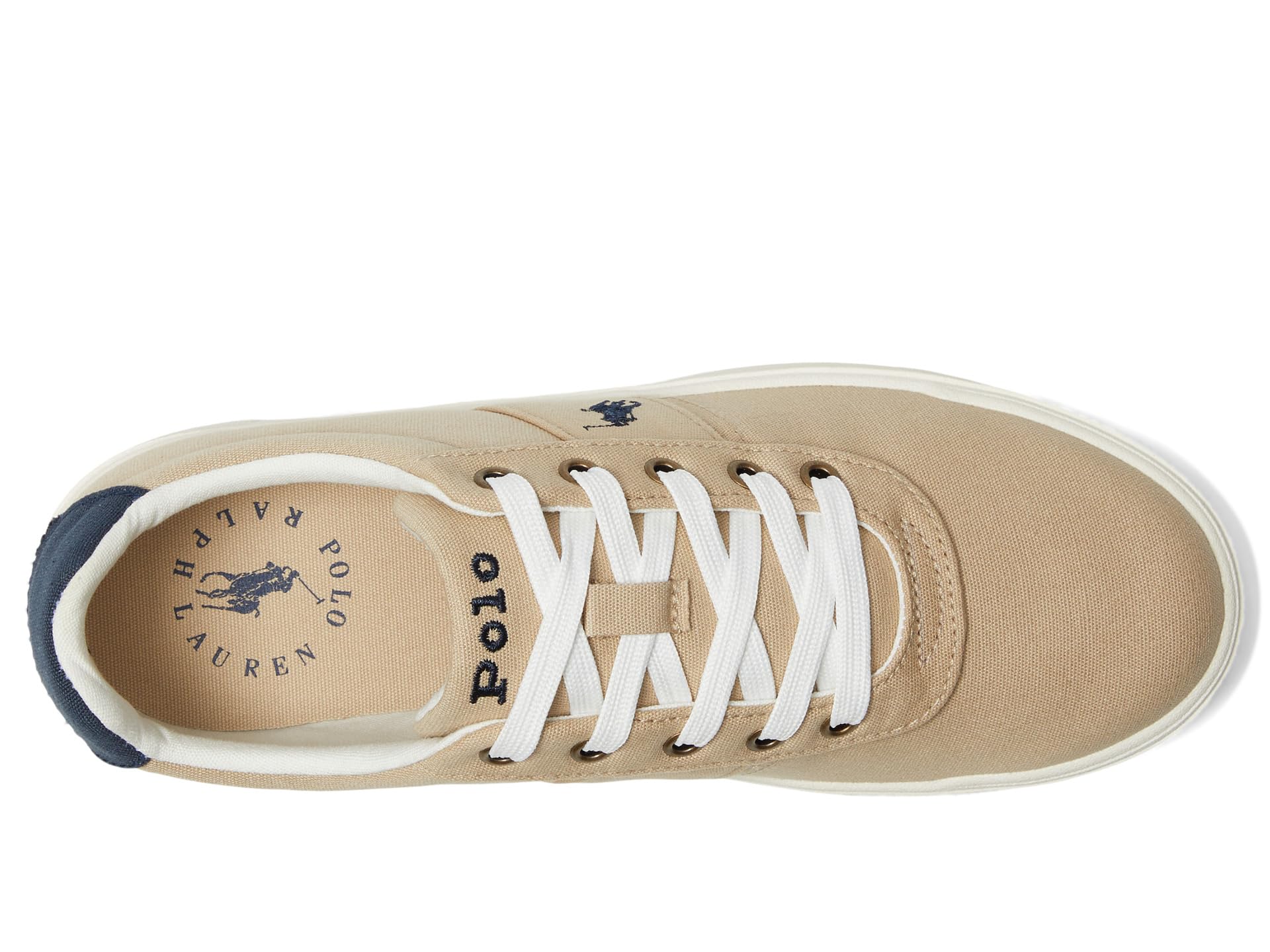 Кроссовки Polo Ralph Lauren Kids Frazier Casual, цвет Khaki/Navy — фото 2