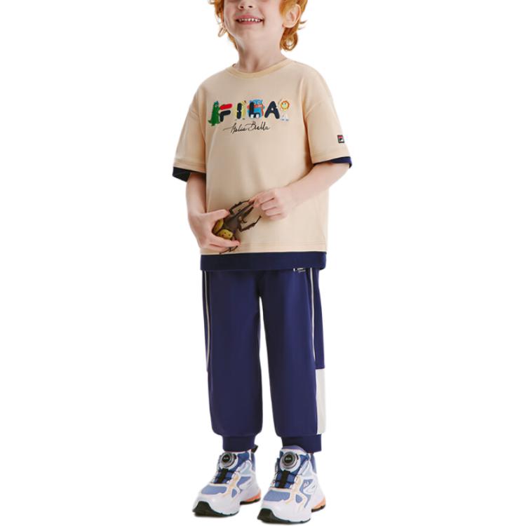 FILA KIDS Детские вязаные спортивные штаны для детей 3-7 лет dark silent blue — фото 4